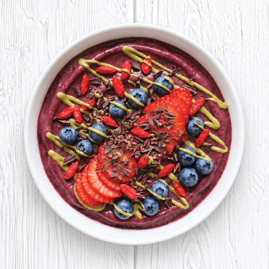 Açaí and pitaya bowl